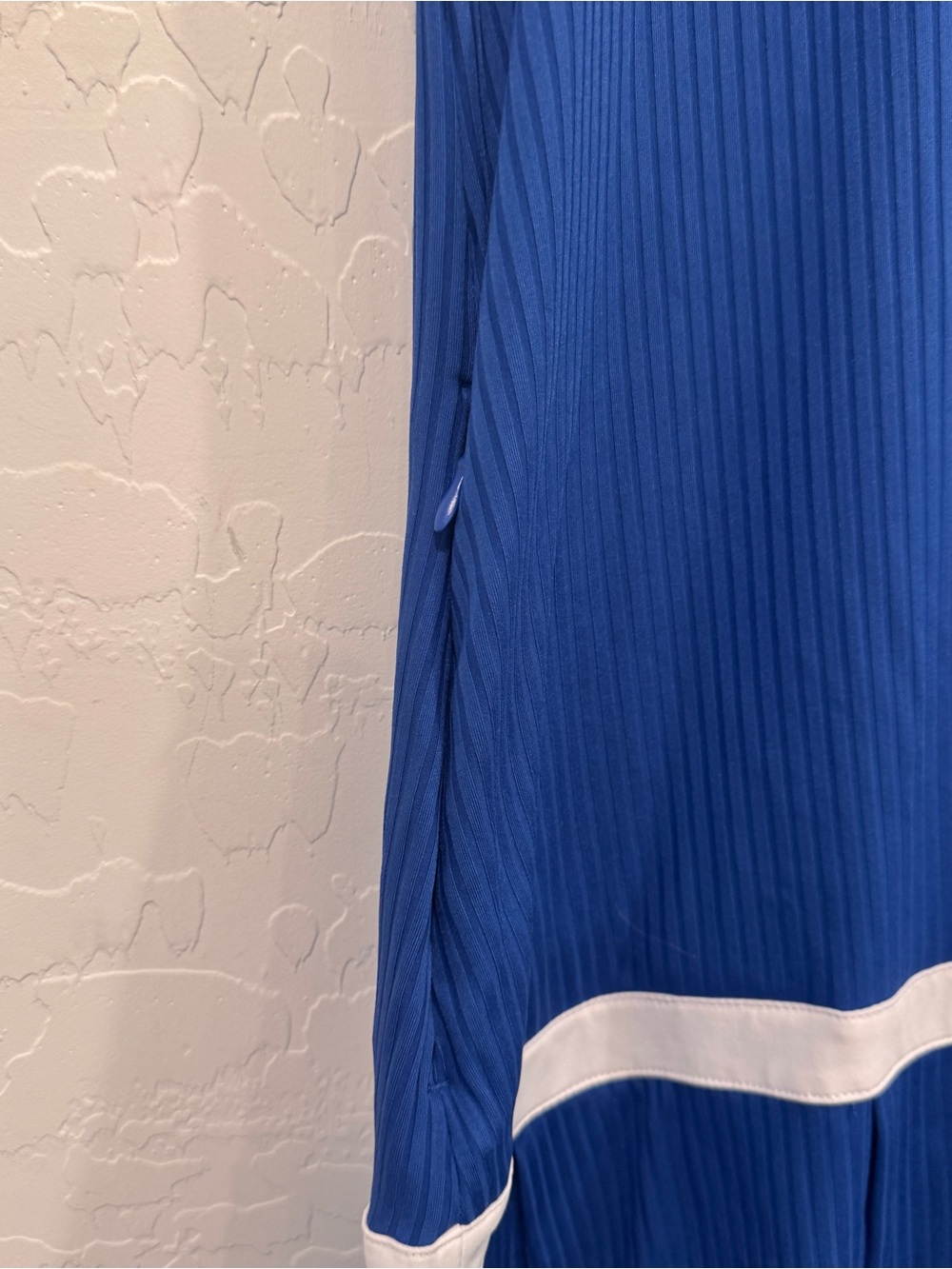 Slazenger Blue Sleeveless Tennis Dress with White and Neon Yellow Trim - Picture 4 of 9